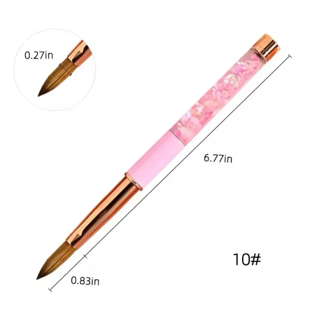 Acrylic Nail Brush - Pink Confetti