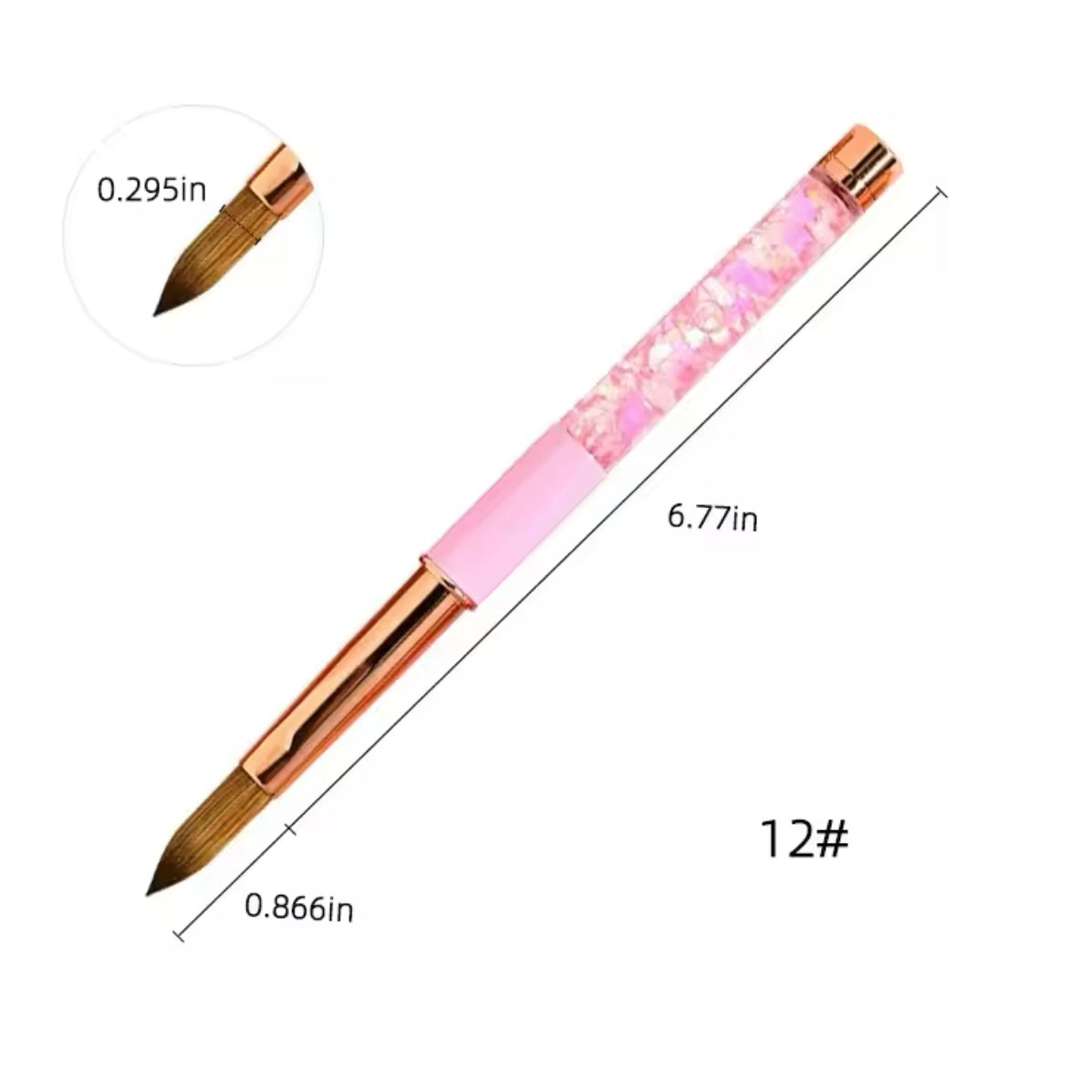 Acrylic Nail Brush - Pink Confetti