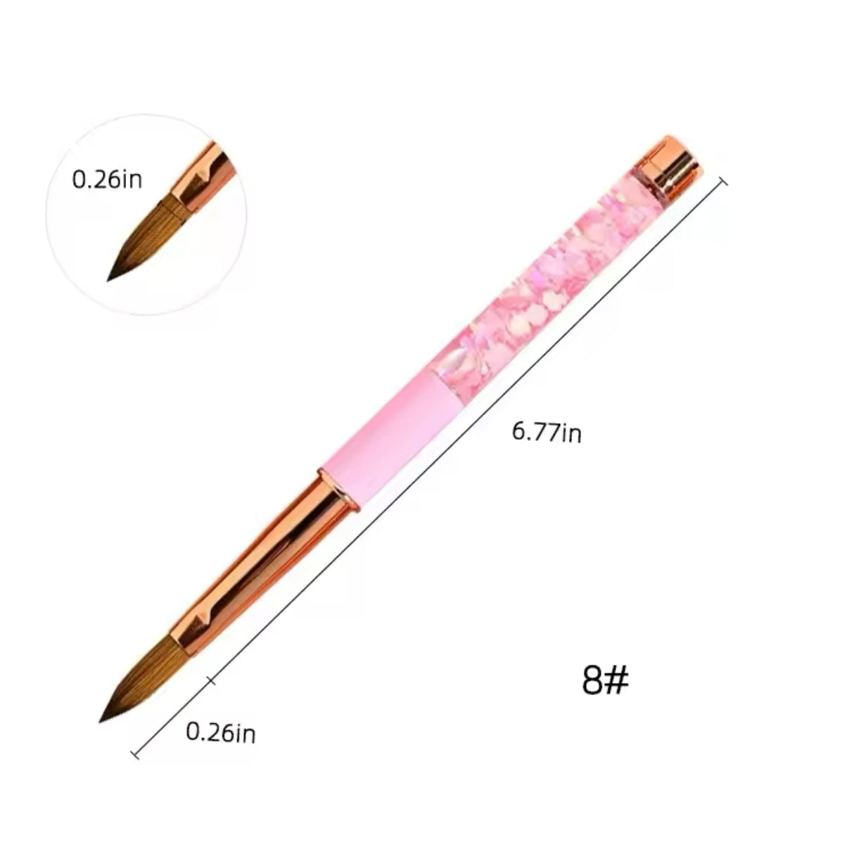 Acrylic Nail Brush - Pink Confetti