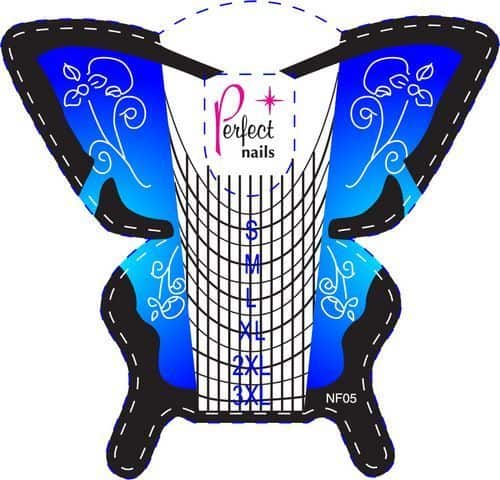 Blue Butterfly Forms - Perfect Nails - 300 roll