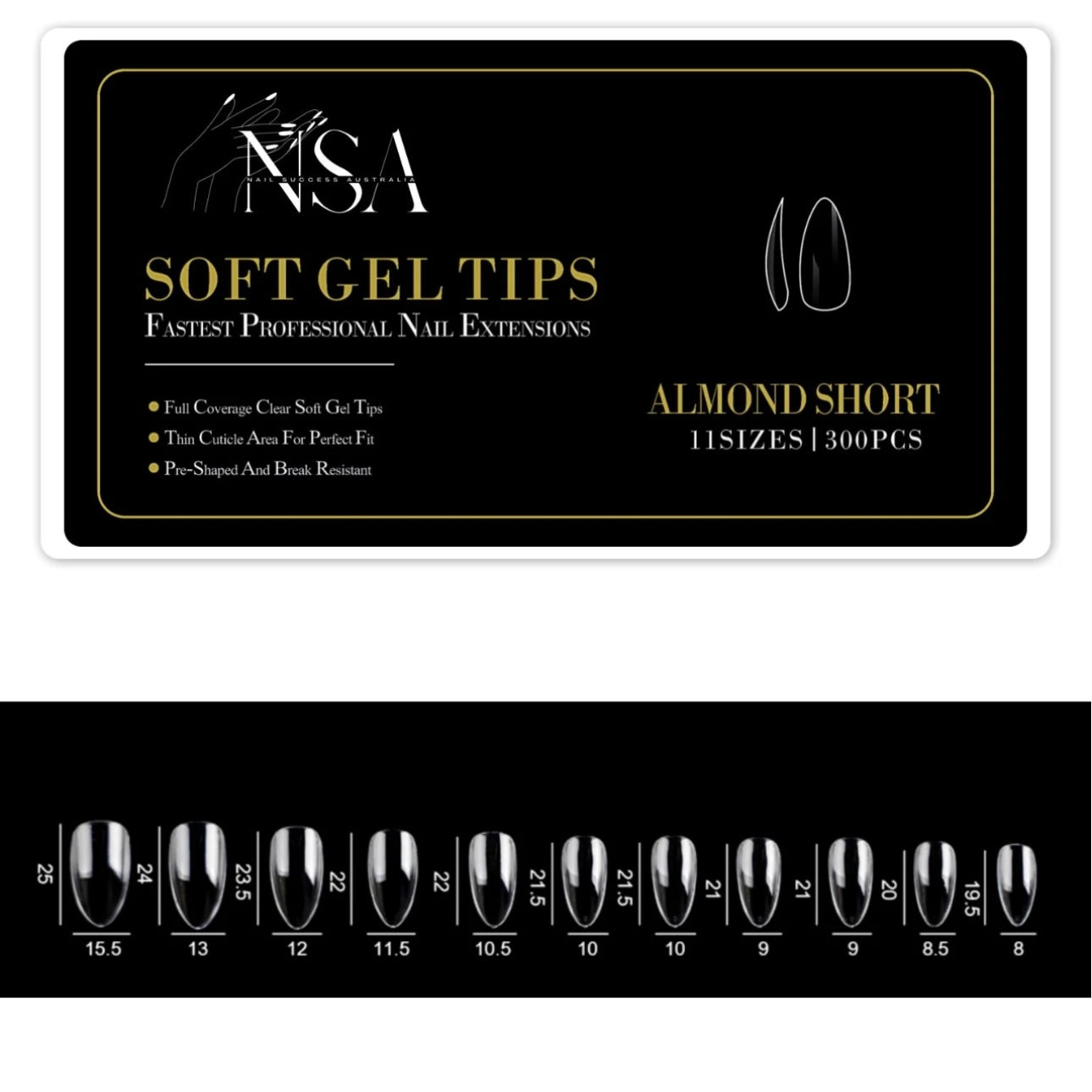 Almond Gel Extensions - 300 box