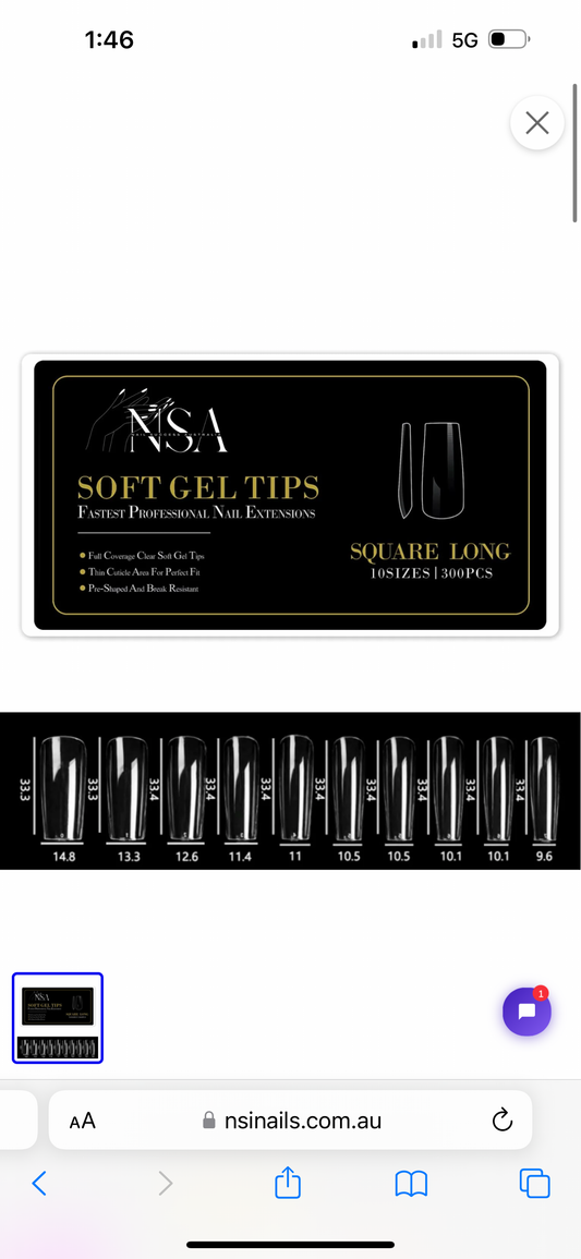 Square Gel Extensions - 300 box